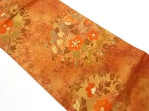 長谷川織物製　引箔花丸文模様織出し名古屋帯